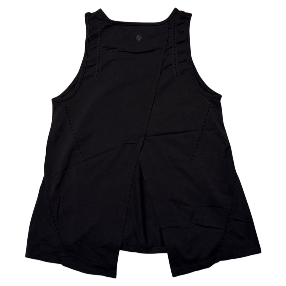 Athleta Black Sleeveless Tank Top Split Back Workout Athletic Top Women's-Small